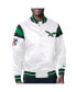 Фото #1 товара Куртка мужская Стартер белая с зелеными полосами Philadelphia Eagles - Varsity.