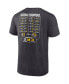 Men's Heather Charcoal Michigan Wolverines College Football Playoff 2023 National Champions Schedule T-shirt
