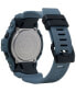 Men's Analog Digital Step Tracker Gray-Blue Resin Strap Watch 48.6mm