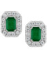 ფოტო #2 პროდუქტის EFFY® Emerald (1-7/8 ct. t.w.) & Diamond (1/5 ct. t.w.) Earrings in 14k White Gold (Also in Yellow Gold)
