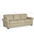 Фото #13 товара Orid 84" Leather Roll Arm Sofa, Created for Macy's