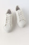 Chunky sole minimalist lace-up sneakers