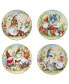 Garden Gnomes Set of 4 Dinner Plate 11"