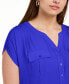 Plus Size Woven-Front V-Neck Top, Created for Macy's