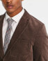 Фото #8 товара Selected Homme slim fit suit jacket in brown cord