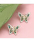 ფოტო #3 პროდუქტის Women's Crystal Butterfly Stud Earrings