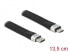 Delock 86793 - 0.135 m - USB C - Micro-USB B - USB 2.0 - 480 Mbit/s - Black - Silver