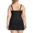 Фото #8 товара Plus Size Chlorine Resistant Bandeau Tankini Swimsuit Top with Removable Adjustable Straps