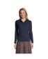 Фото #1 товара Women's School Uniform Long Sleeve Feminine Fit Mesh Polo Shirt