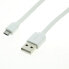 Фото #3 товара ROLINE USB 2.0 Cable, A - Micro B, M/M, white, 1m 1m, 1 m, USB A, Micro-USB B, USB 2.0, Male/Male, White