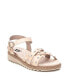 Women's Flat Sandals With Silver Studs By Beige