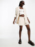 Фото #1 товара Vero Moda linen touch relaxed short co-ord in oatmeal