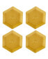 French Bees Set of 4 Embossed Honeycomb Dinner Plates