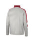 Men's Gray, Crimson Indiana Hoosiers Bushwood Fleece Quarter-Zip Jacket