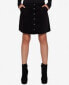 Фото #1 товара Avec Les Filles Women's Corduroy Raw Hem A Line Skirt Black 0