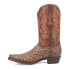 Фото #3 товара Dingo Outlaw Embroidered Ostrich Print Snip Toe Cowboy Mens Brown Casual Boots