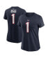 ფოტო #1 პროდუქტის Women's Stefon Diggs Navy Houston Texans Player Name Number T-Shirt