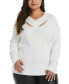 Фото #1 товара Plus Size Cutout Neck Sweater