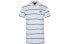 Фото #1 товара Поло мужское Adidas YARN DYE 产织休闲条纹短袖 FT2831 белое