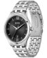 ფოტო #2 პროდუქტის Men's Elite Stainless Steel Bracelet Watch 41mm