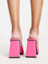 RAID Wide Fit Angel mules with angular heel in hot pink