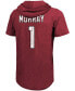 Фото #2 товара Men's Kyler Murray Heathered Cardinal Arizona Cardinals Name Number Tri-Blend Hoodie T-shirt