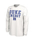 Фото #1 товара Men's White Duke Blue Devils 2024 On Court Bench Long Sleeve T-shirt