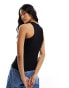 New Look racer bra insert top in black