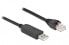 Фото #1 товара Delock Serial Connection Cable with FTDI chipset - USB 2.0 Type-A male to RS-232 RJ45 male 25 cm black - 0.25 m - USB Type-A - RJ-45