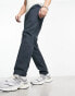 Фото #1 товара Pretty Green drawstring tapered trousers in black