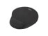 natec Marmot - Black - Monochromatic - Fabric - Gel - Rubber - Wrist rest - Non-slip base