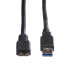 ROLINE USB 3.0 Cable - A - Micro B - M/M 3.0 m - 3 m - USB A - Micro-USB B - USB 3.2 Gen 1 (3.1 Gen 1) - 5000 Mbit/s - Black