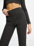 Фото #3 товара Noisy May flare trousers co-ord in dark grey marl