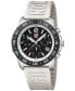 Men's Swiss Chronograph Pacific Diver White Rubber Strap Watch 44mm