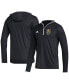 Фото #2 товара Men's Black Vegas Golden Knights Team Long Sleeve Quarter-Zip Hoodie T-shirt