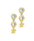 Women's Cubic Zirconia Honeycomb and Butterfly Dangle Earrings