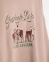 Stradivarius graphic sweat in tan