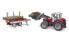 Фото #3 товара Bruder Massey Ferguson + Frontloader and timber trailer - Black - Red - Silver - Tractor model - Plastic - 3 yr(s) - Boy - 1:16