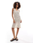 Фото #1 товара JDY v neck crochet midi dress in cream