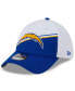 Фото #4 товара Men's White, Blue Los Angeles Chargers 2023 Sideline 39THIRTY Flex Hat