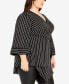 ფოტო #3 პროდუქტის Plus Size Jemma Wrap Top