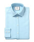 Charles Tyrwhitt Egyptian Herringbone Slim Fit Shirt Men's Blue 14.5" - 33" Doub