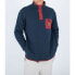 HURLEY Middleton Quilted Snap half zip fleece