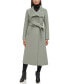 ფოტო #1 პროდუქტის Women's Belted Maxi Wool Coat with Fenced Collar