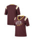 ფოტო #2 პროდუქტის Women's Heathered Maroon Arizona State Sun Devils 15 Min Early Football V-Neck T-shirt