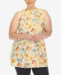 Фото #1 товара Plus Size Floral Sleeveless Tunic Top