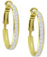 ფოტო #6 პროდუქტის Cubic Zirconia Medium Hoop Earrings, 1", Created for Macy's