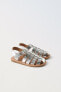 Metallic sandals