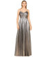 ფოტო #1 პროდუქტის Women's High Slit Metallic Jersey Dress