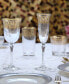 Фото #3 товара Gold-Tone Embellished Champagne Flutes with Gold-Tone Rings, Set of 4